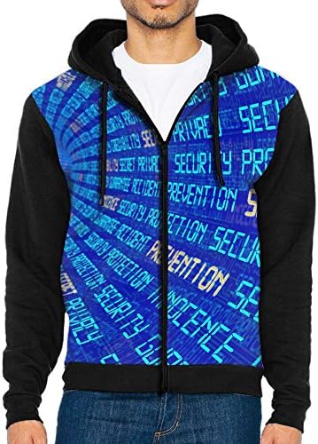 Secure Tunnel Data Center Casual Zipper Long Sleeve Hoodie Pocket Sweatshirt Coat Jacket For Men Teens Sports