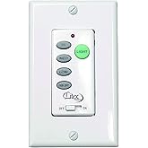 Litex WCI-100 Wall Command Universal Ceiling Fan Control, Three Speeds and Full Range Dimmer,Black,10.20x8.00x3.50