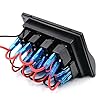 Boddenly-Digital-Voltmeter-4-Gang-Marine-Boat-Car-Switch-Panel-Toggle-Switches-Water-resistant-Enclosed-Rocker-Switch