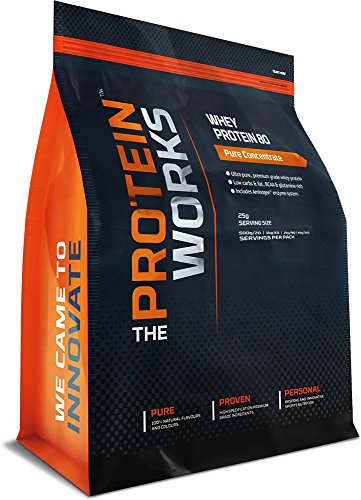 The Protein Works, Whey Protein 80, Premium Grade Whey Protein Concentrate Shake, Millionaires' Shortbread - 2 kg by The Protein Works
