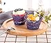 DIYxin 60Pcs Lace Cupcake Wrappers+ 60Pcs White Cupcake Liners for Wedding, Birthday Party, Navy Blue