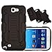 Note 2 Case, Galaxy Note 2 Case Kmall Shockproof Heavy Duty Protection Hybrid Full Body Rugged Case Rubber Dual Layer Holster Note 2 Cover for Samsung Galaxy Note 2 N7100 with Kickstand(Black)