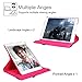 Fintie Case for iPad 9.7 2018 2017 / iPad Air 2 / iPad Air - 360 Degree Rotating Protective Stand Cover with Auto Sleep Wake for iPad 9.7 inch (6th Gen, 5th Gen) / iPad Air 2 / iPad Air, Magenta