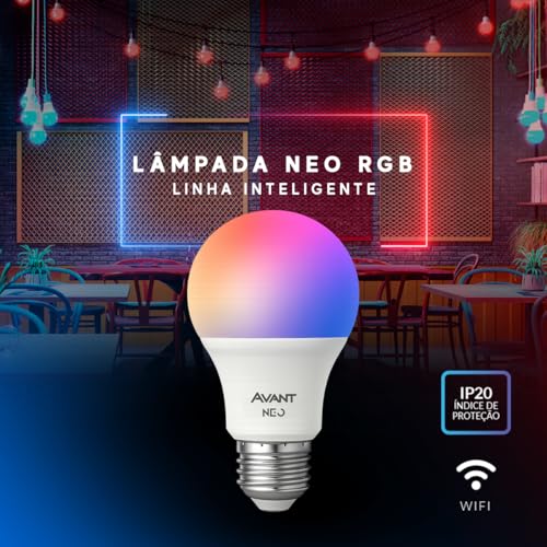 Lâmpada Smart LED 15W E27 Dimerizável RGB Colorida Compatível com Alexa e Google Home Controle por Voz Wifi Casa Inteligente Tuya
