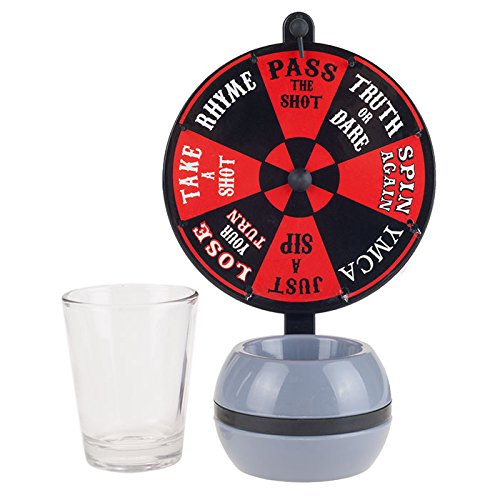 TMG Spin the Wheel Drinking Game - Includes Shot Glass!