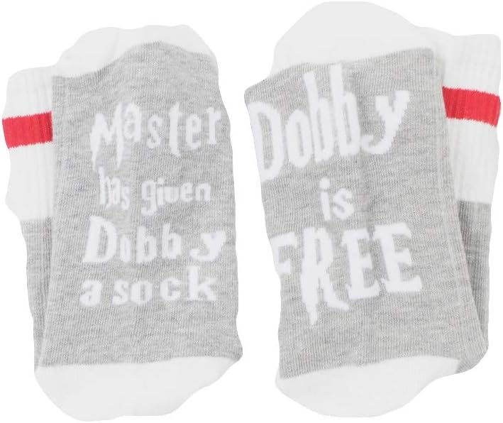 Master Has Giuen Dobby a Sock Dobby is Free Socks Novelty Socks Christmas Socks Funny socks