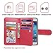 xhorizon Premium Leather Folio [Wallet Function] [Magnetic Detachable] Fashion Wristlet Lanyard Hand Strap Purse Multiple Card Slots Cash Compartment Pocket for Samsung S4 Mini (I9190)