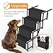 Dog Car Step Stairs Foldable SUKI&SAMI Metal Frame Folding Dog Ramp for Car,Lightweight Portable Large Dog Ladder,for Dogs and Cats,SUVs and Trucks,Couch and Bed,Protect Pets' Joint and Knee