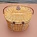 Front Handle Bar Bike Basket Adults,Outdoor Water Resistant Bicycle Basket Hand Woven Rattan Wicker Bike Basket with Handle and Lidsthumb 3