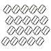 LEORX Metal Sliding Bar Tri-Glides Wire-Formed Roller Pin Buckles Slider Strap Adjuster 25mm Pack of 20
