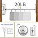 LuckIn Indoor Retractable Clothesline Stainless Steel Laundry String 9 Feet Adjustable Clothes Line Hotel Style Dryer with 20pcs Clothespins, Drill Free or Wall Mounted