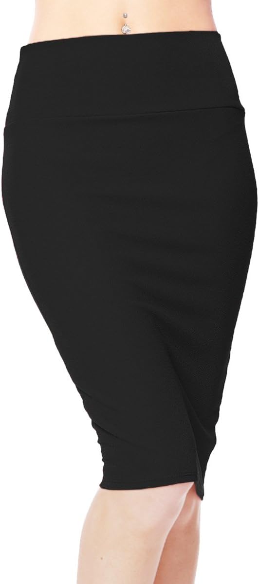 Urban CoCo Women's High Waist Stretch Bodycon Pencil Skirt at  Women’s Clothing store
