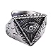Moluss® Men's 316L Stainless Steel Vintage Divine All Seeing Eye Of God Cross Ring