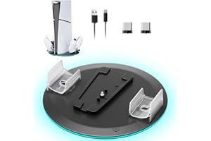 HONCAM Vertical Stand for PS5/PS5 Slim/PlayStation 5 Pro Consoles with Dual Controller Charger Station for PlayStation 5 Dual