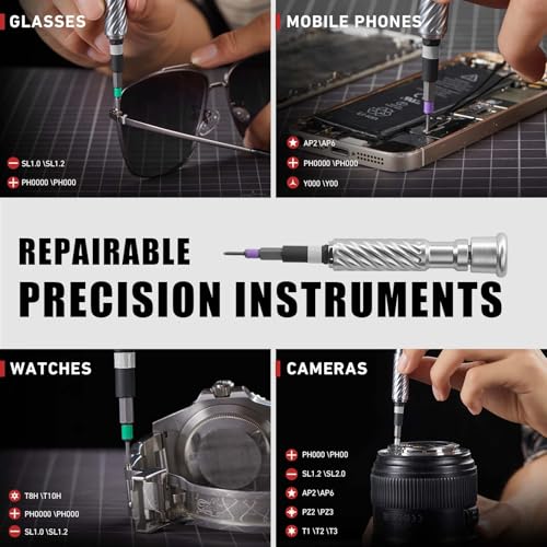 VMAN Ratchet Screwdriver Set, 66 in 1 magnetic Screwdriver sets, S2 Steel Bits, DIY Combination Flexible Shaft, Suitable for Furniture Assembly, Precision Electrical Appliance Repair, Bicycle Tools