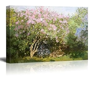Lilacs in The Sun by Claude Monet - Impressionist Modern Art - Canvas Art Home Art - 12x18 inches