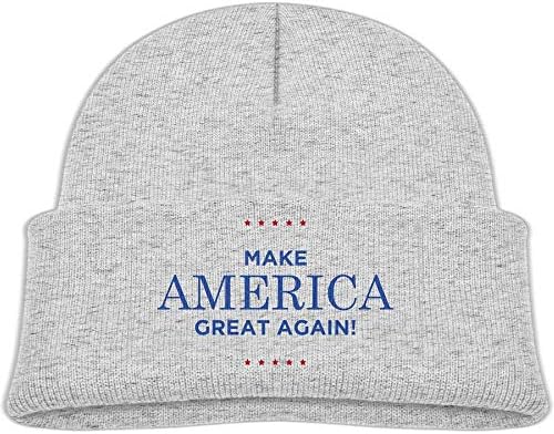 Mewisx Shirlay Make America Great Again Christmas Beanie Caps Warmc Printed for Children