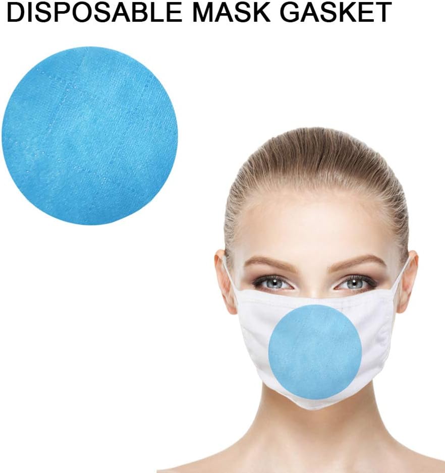 Yumfr Disposable Mask Filter Pads Round/Rectangular Non-Woven 3-Layer Breathable Filters for Dust Masks