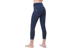 Nirlon Women's Jeggings High Waist Tummy Control Jean Leggings with Pockets