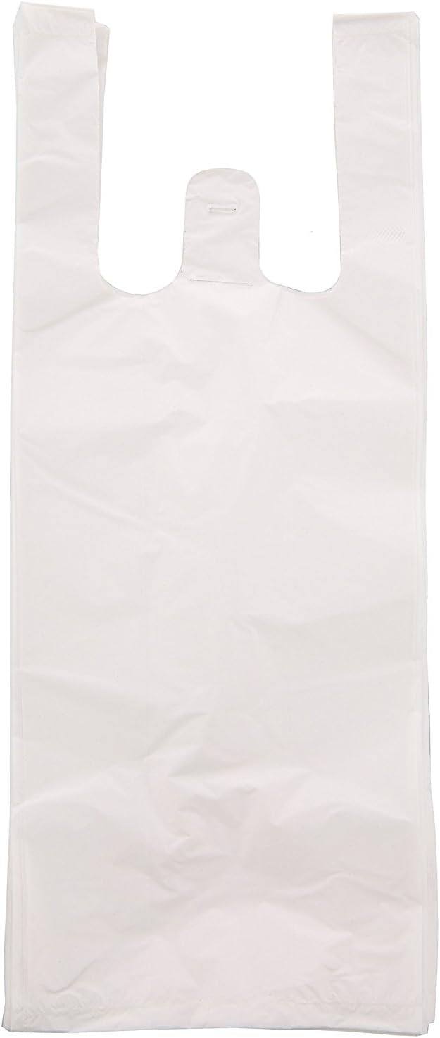 Plastic Bag - Small White T-shirt Plastic Disposable Bag 6 X 4 X 15 Inches, 13 Mic-800 Count