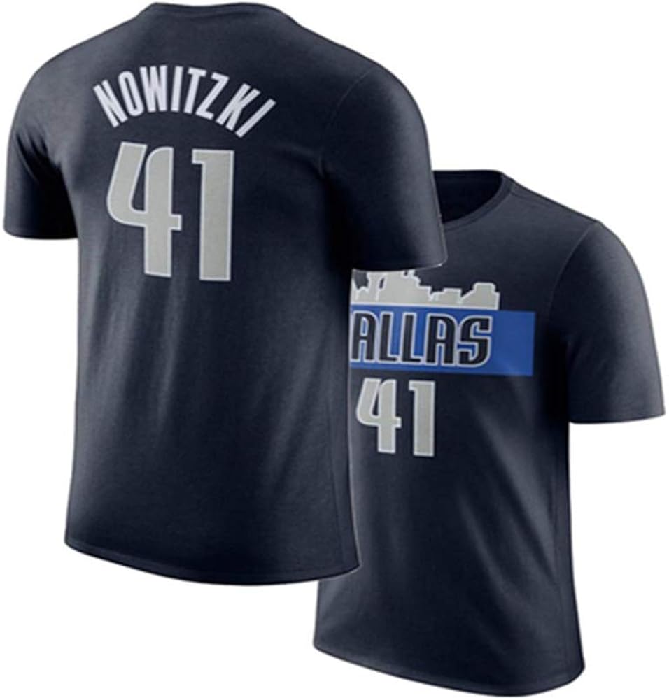 Camiseta de algodón de Jersey de Baloncesto para Hombre Dallas