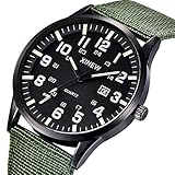 2019 Summer Deals ! Men Boy Round Dial Nylon Strap Band Military Date Quartz Wrist Watch Gift Wrist Watch for Men Under 10