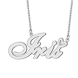 Iris Personalized Name Necklaces Silver Stainless