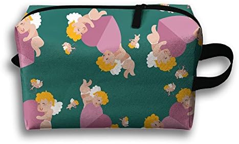 Heart Wings Angel Portable Organizer Travel Case Make Up Bag