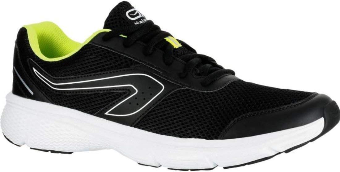 Kalenji Run Cushion Men's Running Shoes - Black Yellow