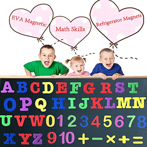 YANSION Magnetic Letters and Numbers for Kids Classroom Gift Set Refrigerator Magnet Educational Alphabet Toy Preschool Learning, Spelling Counting Games, Math Skills for Toddler(41pcs)