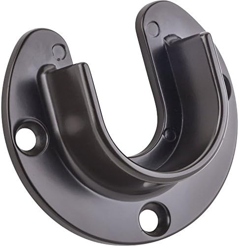 Box of 4 - Metal Heavy Duty Open & Closed - For 1-5/16" Closet Rod Closet Brackets - Oil Rubbed Bronze