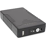 TalentCell Rechargeable 12V 6000mAh/5V 12000mAh DC Output Lithium Ion Battery Pack For LED Strip And CCTV Camera, Portable Li-ion Battery Bank With Charger, Black (Multi-led indicator)