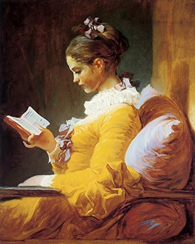 16" X 20" A Young Girl Reading Book Paiting by Jean Honore Fragonard Fine Art Vintage Poster Repro on Matte Paper