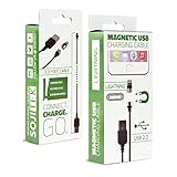 Genuine Detachable Magnetic Charging Charger (No Data Sync, No Fast Charge) 3.3FT (2A) Cable Compatible w/Apple Lightning Magnetic Connector for iPhone 8, iPhone 7, 6 & 6S/iPad Pro, ipad Air 2 to USB