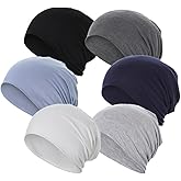 JarseHera 6PCS Cotton Slouchy Beanie Soft Sleep Caps Chemo Headwear Skull Cap Hats