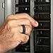 SOLEED Silicone Wedding Ring for Men, Rings (Power X Series), 4 Pack Silicone Rubber Wedding Band, Black, Grey - Size 10