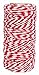 Just Artifacts ECO Bakers Twine 240-Yards 4Ply (Striped Cherry Red)