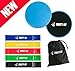 Thirty 48 Gliding Discs Core Sliders and 5 Exercise Resistance Bands | Strength, Stability, and Crossfit Training for Home, Gym, Travel | User Guide & Carry Bag