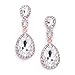 Mariell Rose Gold Wedding Dangle Earrings for Women, Bridal and Prom Jewelry, Infinity Symbol 8 Shape