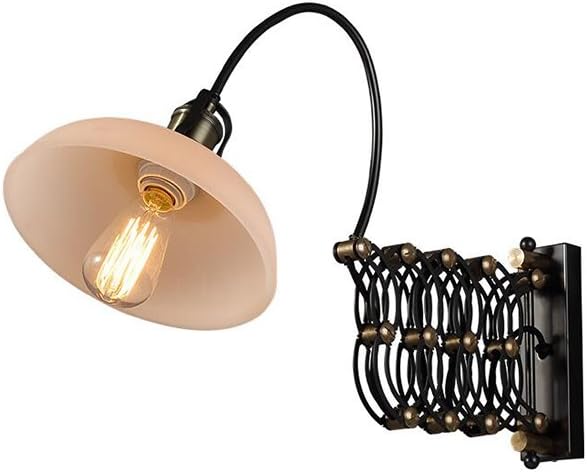 L&Y Industrial Look Adjustable Wall Reading Task Multi-Purpose Lamp Swing Arm Scissor Extendable