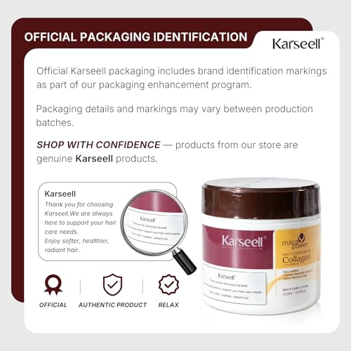 Karseell 3.38floz 100ml Collagen Hair Treatment Deep Repair Conditioning Argan Oil Collagen Hair Mask Essence for Dry Damaged Hair All Hair Types