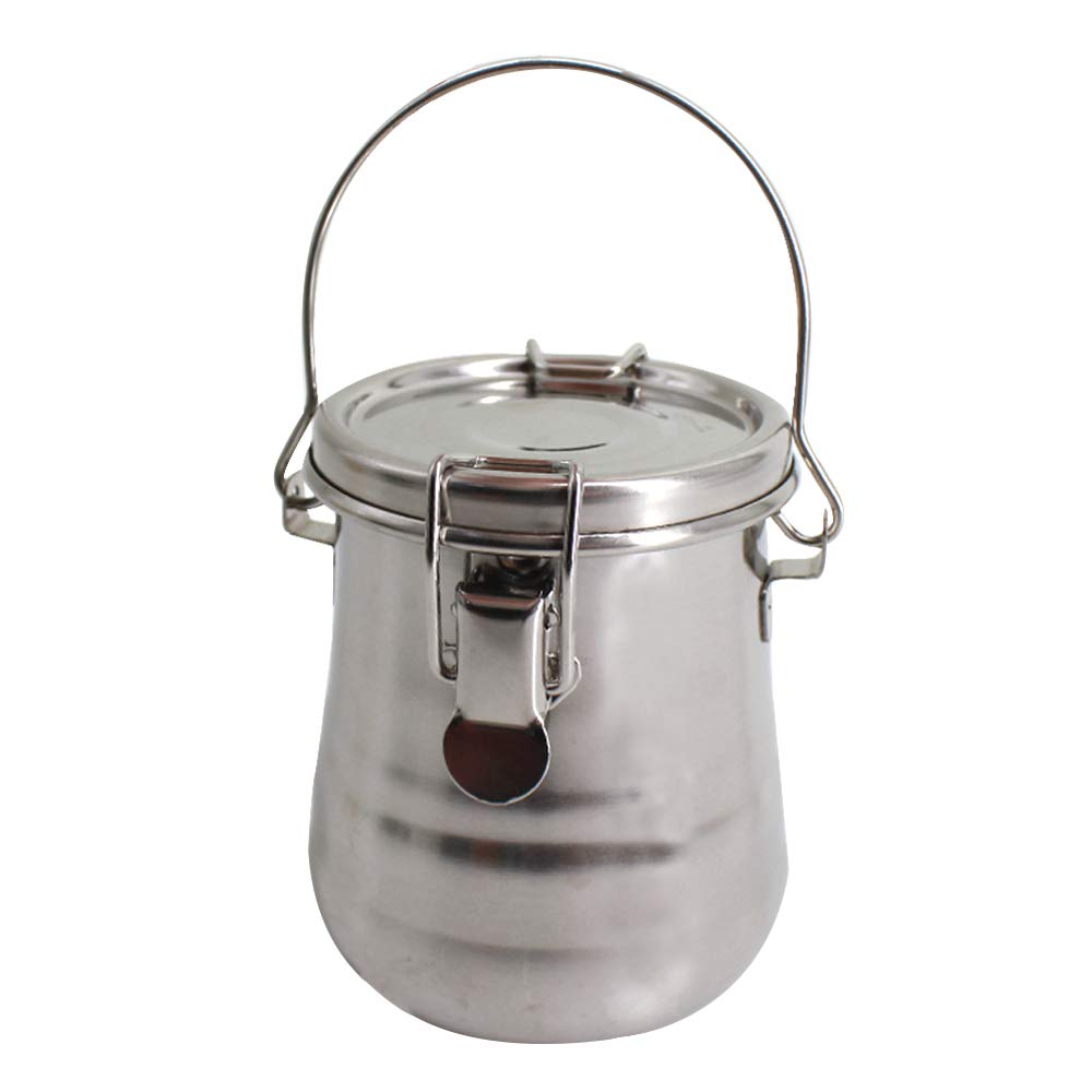 Millya Stainless Steel Paint Brushes Washer Portable Leak-Proof Artist Brush Cleaner Wash Pen Barrel (Sliver)