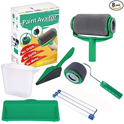 PAINT AVIATOR 8Pcs/Set Paint Roller,Paint Runner Pro Kit Paint Quickly