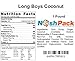 Nosh Pack Long Boys Coconut 1 pound Approx. 48 PCS
