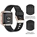 LEEFOX Compatible Fitbit Blaze Bands with Frame, Sport Silicone Replacement Strap for Fitbit Blaze Smart Fitness Watch Fitbit Blaze Accessory Wristbands Small,Laser 10Pack w/Rose Gold Frame Men Women