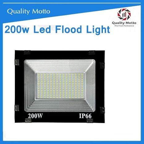 Quality Motto LED Outdoor Light Waterproof Metal Flood Light (White, 200 W)