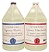 Epoxy Resin 2 Gallon Kit | 1:1 Crystal Clear Resin and Hardener for Super Gloss Coating | for Bars, Tabletop, Art, Jewelry, Casting Molds | Safe for Use on Wood, Metal, Stone, Plastic, Marine Sealer