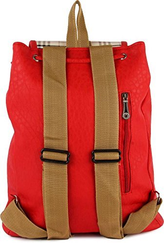 alice girls leather backpacks /students school bags - red
