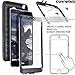 COVRWARE Iron Tank CASE for LG Stylo 2 / Stylo 2 Plus/Stylo 2 V, Built-in Screen Protector Heavy Duty Full-Body Rugged Holster Armor [Brushed Metal Texture Design] Case Belt Clip Kickstand, Black