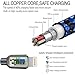 Iphone Charger 5Pack Cable Data Sync USB Cord Wecool Lightning Cable Nylon Braided 8 Pin Charging for iPhone iPad iPod Black and Blue